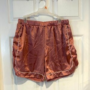 Women's Satin Shorts in Pink